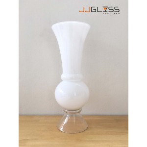 WHITE-H0810-60TC - WHITE Handmade Colour Vase